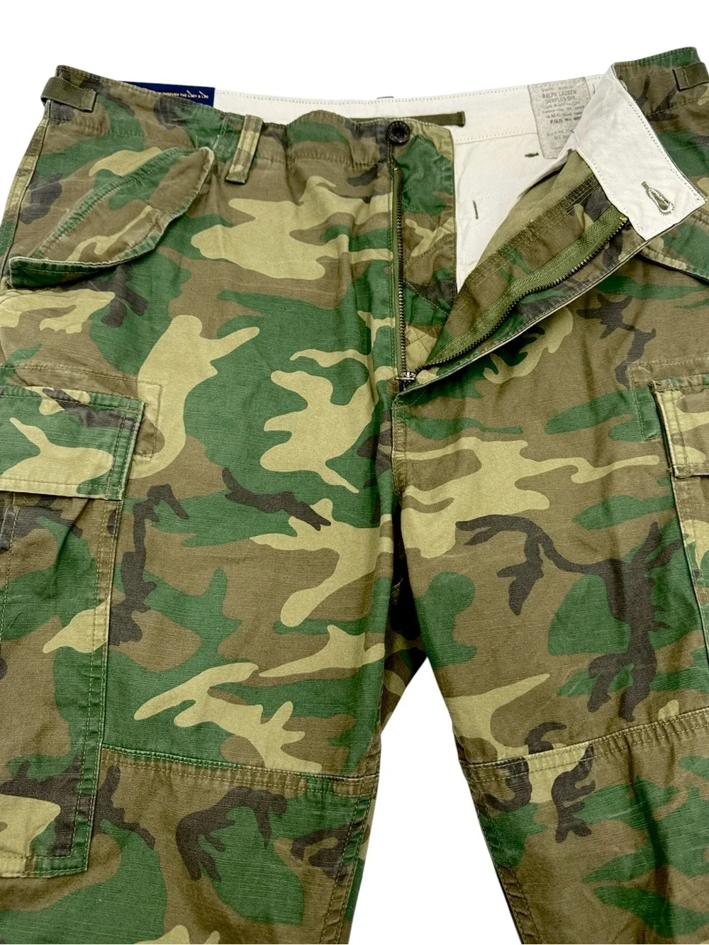 NWT Polo Ralph Lauren Men’s Slim Fit Camo Canvas Cargo Pants Size 36 x 34